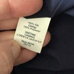 Madewell  Silk Shirt Dress Navy Blue Size 0 Long Sleeve Collared 100% Silk Photo 6