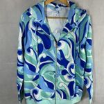 Hill House The Allie Zip Up Sweatshirt Size Small Ocean Kaleidoscope Photo 10