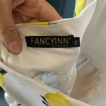 Fancyinn  White Dress with Yellow Lemon Pattern | Size Medium Photo 2