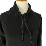 T Alexander Wang Black Leather Trim Mock Neck Pullover Hoodie Sweatshirt M Size M Photo 9