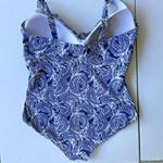 Swimsuits for All Blue White Paisley Swimsuit Size 12? See measurements … Photo 6