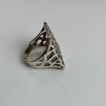 DGS Sterling Silver 22mm Branched Openwork Modernist Band Ring 925 Photo 2