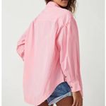 Free People NWOT  Freya Poplin Tunic Button Down Blouse Pink Photo 2