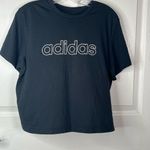 Adidas  Aeroready Sz M Black Cropped Tshirt Photo 6