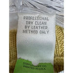 Preswick & Moore Vintage Preswick Western Leather Wool Vest Full Zip Braided Small Beige Knit Photo 5