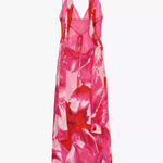 ZARA  Elegant Pink Floral Maxi Dress Photo 8