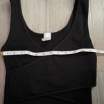 NIKIBIKI NWOT  Ribbed Crossover Cropped Tank Black One Size Photo 4