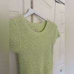 Pilcro Anthropologie Textured Light GreenTextured Short Sleeve Sweater Top M Photo 2
