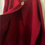 Sioni Red Cardigan with Gold Button Photo 6