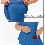 Heathyoga Womens Tennis Dress with Shorts Underneath Workout Dress with Built-in Bra Athletic Dresses Golf Dress Exercise Dress Photo 3