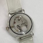 Vintage Armitron smiley face watch 30mm round transparent up to 7” running Photo 5