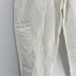 Sundance Jolienne Twill cargo joggers white size 12 relaxed fit exposed buttons Photo 2