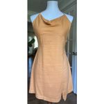 Free People Orange Halter Mini Dress Open Back Tassel Tie Small Viscose Cotton Photo 1