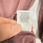 Garnet Hill  Pink Flower Embroidered 3/4 Sleeve Tee Shirt Womens S Casual Basic Photo 3