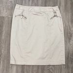 Anne Klein Women's Tan Pencil Straight Stretch Skirt w/ Zip Pocket Detail sz 4 Photo 0