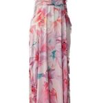 Nicole Miller New York Satin Floral Print Maxi Dress Photo 0