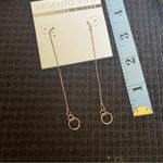 Argento Vivo  Long Chain with Open Ring Dangle Stud Earrings Photo 4