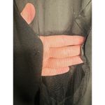 THEIA Women's Black Matte Mesh Cut Out Back Fitted Gown Maxi Dress Size 4 Photo 14