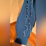 The Great Evystree NWT Ruffles outline Blue No Button Cardigan Condition SZ S Photo 5