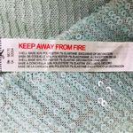 Free People Gold Rush Sequin Long Sleeve Top Tee Mint Green Medium New Photo 8