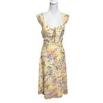 Yumi Kim  Ariana Midi Floral Dress Garden Light Lemon Yellow Women’s Size Small S Photo 1