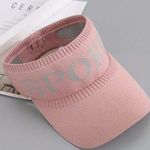 Lightweight SPORT Sun Visor Knitted Casual Hat Gold Baseball Cap for Women Pink Photo 0