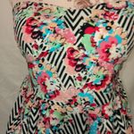 No Boundaries NoBo M Strapless Mini Sundress Geo Floral 11/13 Photo 3