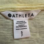 Athleta light yellow sleeveless Breezy twist bottom tank top size S Photo 6