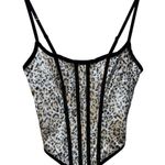 Victoria's Secret NWT Victoria’s Secret Velvety Leopard Print Corset Bustier Bra‎ Top Medium Photo 0