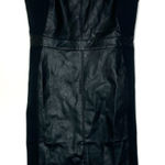 Spanx Luxe Black Leather-Like Comb Fit Midi Dress NWT Medium Photo 0