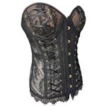 Adore Me Axelle Contour Black Lace Boned Corset – XL NWT Sexy Lingerie Corset Photo 0