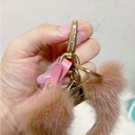 Salvatore Ferragamo Authentic  RARE / HTF Antique Rose & Pink Fur Logo Bag Charm Photo 6