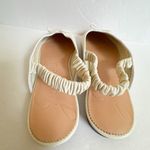 J.Crew  Zoe Ballet Scrunchy Slingback Flats Ivory Leather Size 10.5 Photo 5