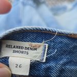 Madewell Blue Cut-Off Jean Shorts Distressed Style Photo 3