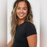 Aerie Offline by Black Sidewalk Seamless Cropped Crewneck T-Shirt Photo 3