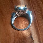 Script Stone And Smokey Quartz Solitaire Copper Ring (Size 9) Photo 9
