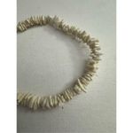 Vintage Y2K Womens White Pebbled Stone Collar Choker Necklace Surfer Beachy 90's Photo 4