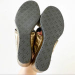 Patricia Nash  Ricardo Gold‎ Metallic Leather Wedge Women’s Size 9 Espadrilles Photo 2