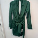 ASOS  Emerald green satin dress Photo 4