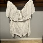 Bar III  White Ruffled Wrap Jumpsuit Photo 1