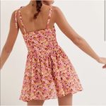 For Love & Lemons Felicia Babydoll Mini Dress Pink Floral S Fairy Y2K Cottage Photo 1