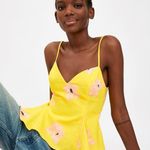 ZARA ★ Floral Top - Yellow/Pink ★ Photo 0