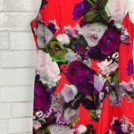 Nanette Lepore  Red Floral Sheath Dress Sz 8 Photo 2