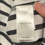 J.Jill Classic Black/White Striped Long Sleeve Relaxed Fit Button Photo 10