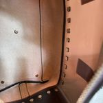 Large Studded Jelly & Faux Snakeskin Duffle Shaped Bag Oversized Purse Y2K Glam Brown Photo 5