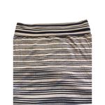 Max Studio  Women’s Maxi Pencil Skirt Tan Navy Blue Stripes Size Large Lined Photo 8