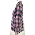 Free People  Little Bit of Sugar Plaid Gold Sequin Button Up Shirt Size XS Photo 4