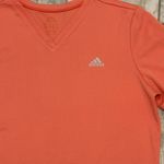 Adidas NEW  women's medium pink V-neck long sleeve shirt Photo 2