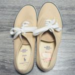 Polo Ralph Lauren Vintage Sneakers Women's 10B Tan Canvas Lace Up Casual Shoes Size 10 Photo 8