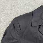 SILKLAND Women's Trench Coat 6 Black V Neck Lightweight Spring 100% Silk Photo 4